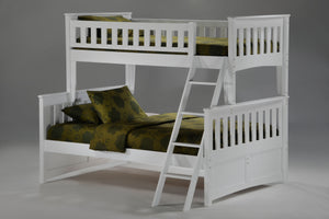 Twin/Full Ginger Bunk in White Finish